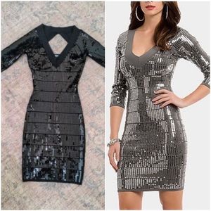 Guess by Marciano size S black sequin dress